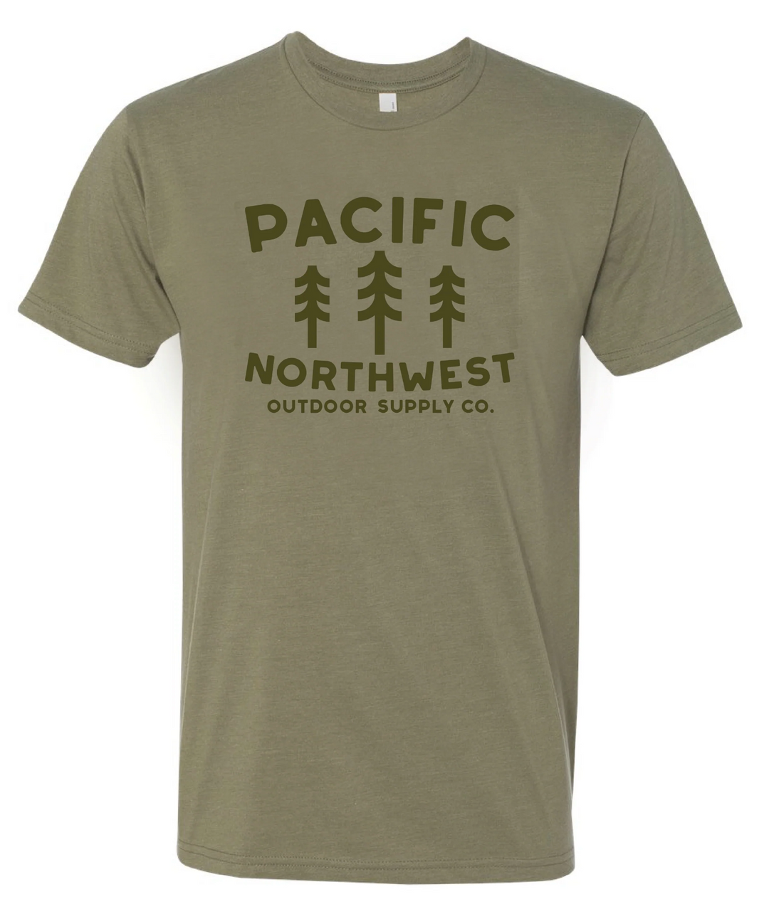 PNW Pines T-Shirt- Olive - Pine & Moss