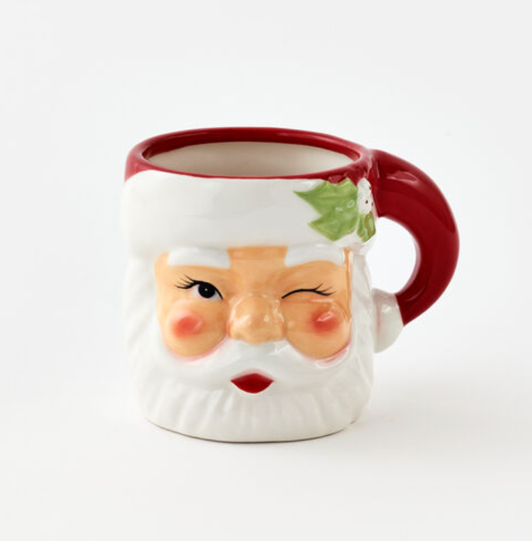 Winking Santa Mug