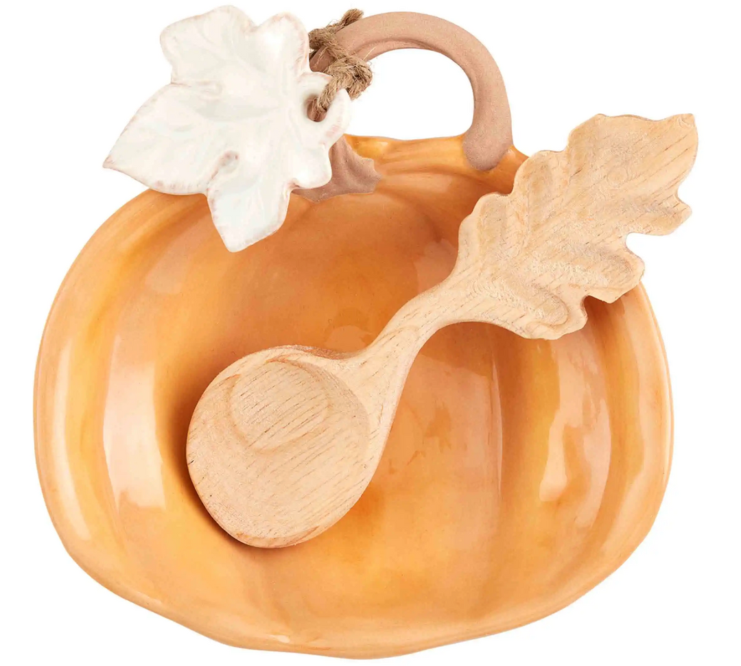 Orange Pumpkin Tidbit Dish Set - Pine & Moss