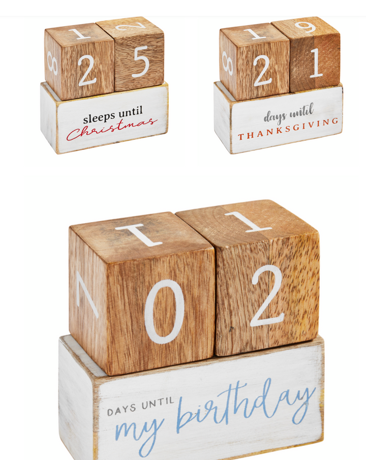 Multi Holiday Countdown Blocks - Pine & Moss