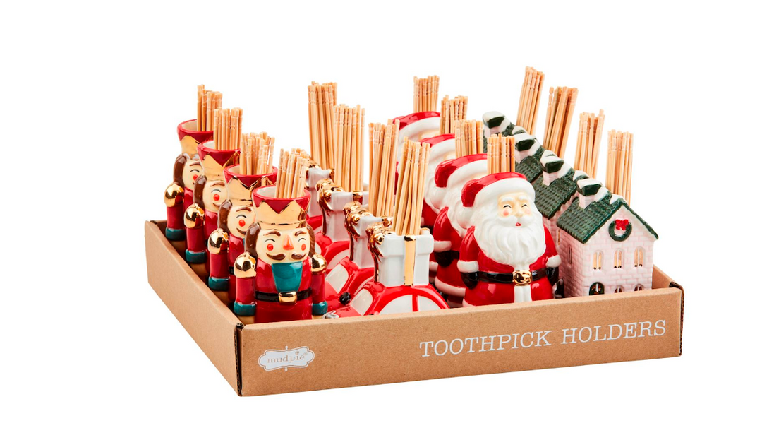 Christmas Toothpick Caddy Sets - Pine & Moss