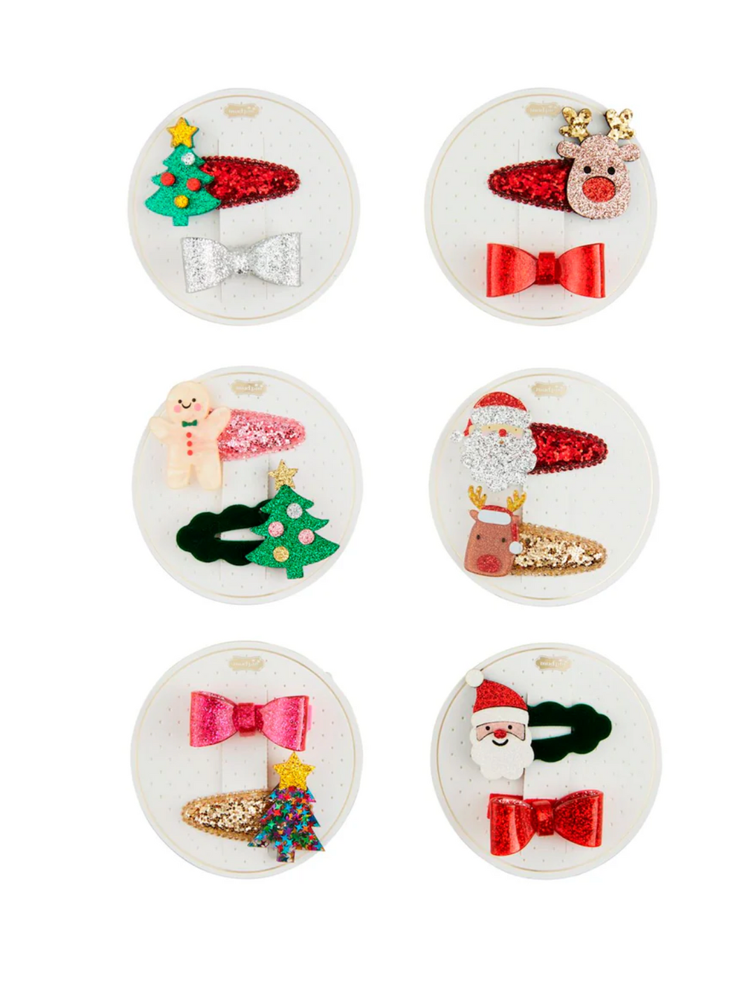 Christmas Hair Clip Sets - Pine & Moss