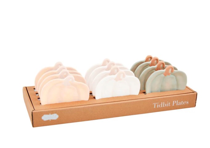 Pumpkin Tidbit Plates - Pine & Moss