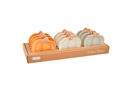 Pumpkin Tidbit Plates - Pine & Moss