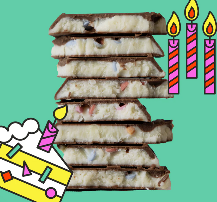 Maeve Happy Birthday Milk & White Chocolate Truffle Bar