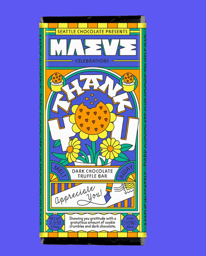 Maeve Thank You Dark Chocolate Truffle Bar