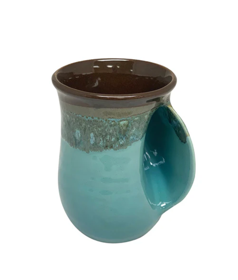 The Original Handwarmer Mug: Ocean Tide/ Right Hand