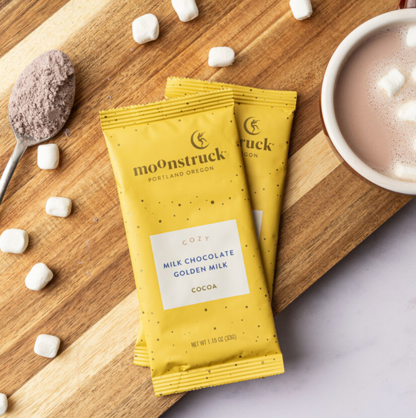 Cozy: Milk Chocolate Golden Milk Hot Cocoa Single Serving Pouch