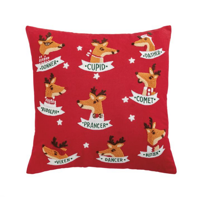 Reindeer Name Pillow