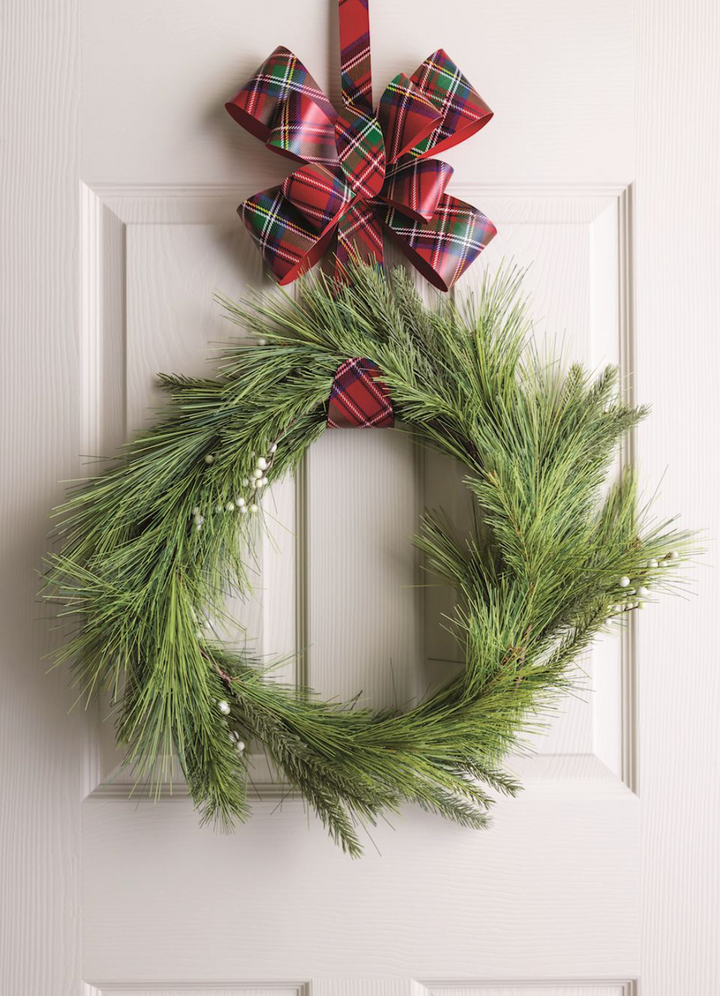 Tartan Bow Wreath Hanger