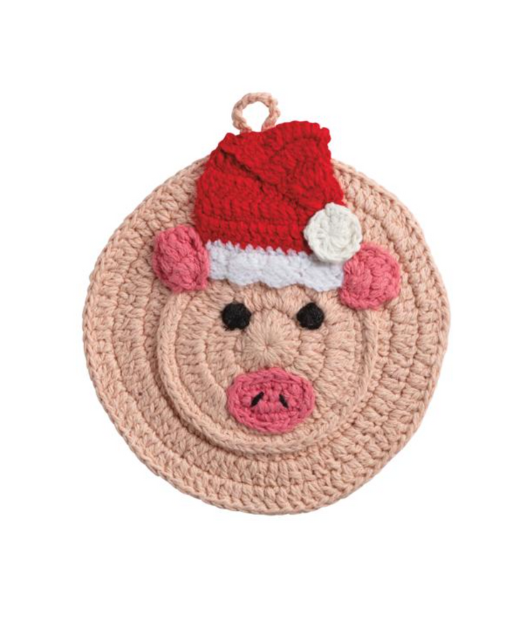 Christmas Crochet Farm Animal Trivets: Three Styles
