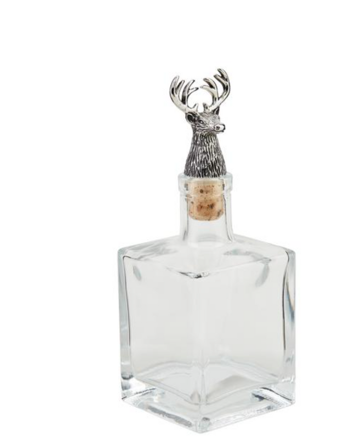 Metal Deer Glass Decanter: Two Sizes
