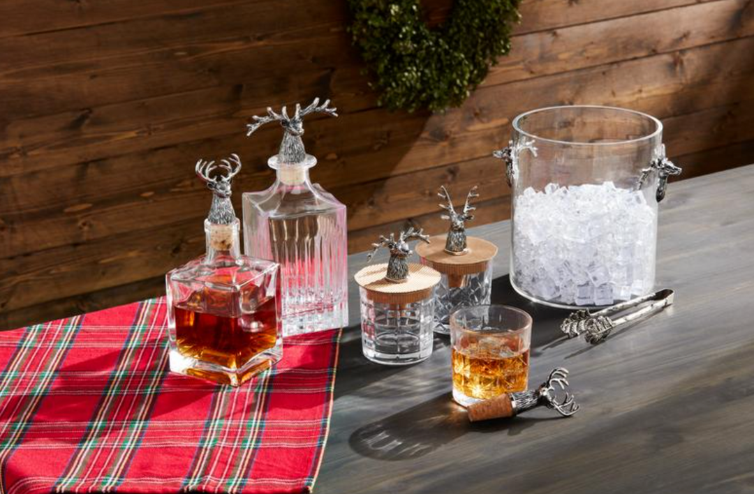 Metal Deer Glass Decanter: Two Sizes