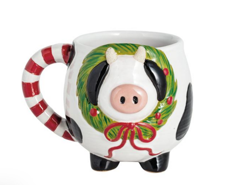Farm Christmas Animal Mugs: Four Styles
