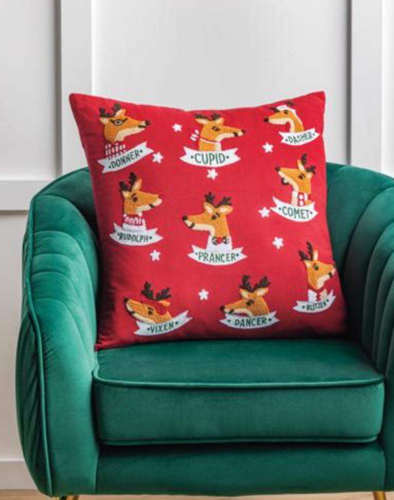 Reindeer Name Pillow
