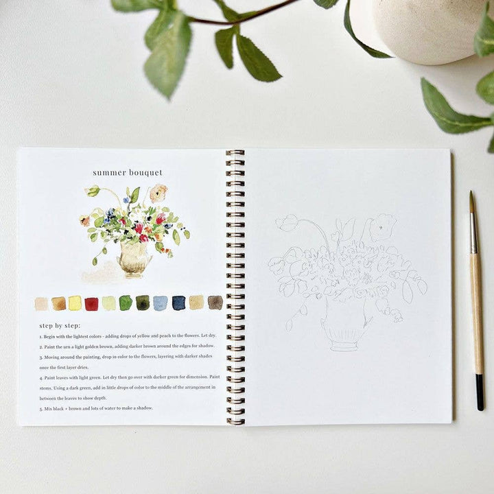Emily Lex Studio- Bouquets Watercolor Workbook - Pine & Moss