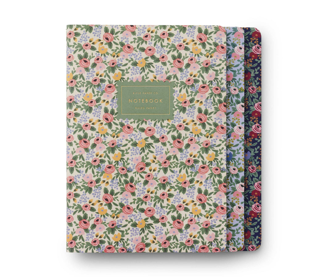 Rifle Paper Co.- Assorted Set of 3 Rosa Notebooks