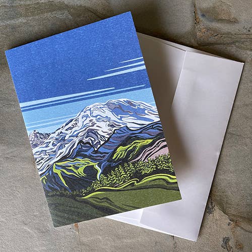 Secret Crush - Mount Rainier Greeting Card - Pine & Moss