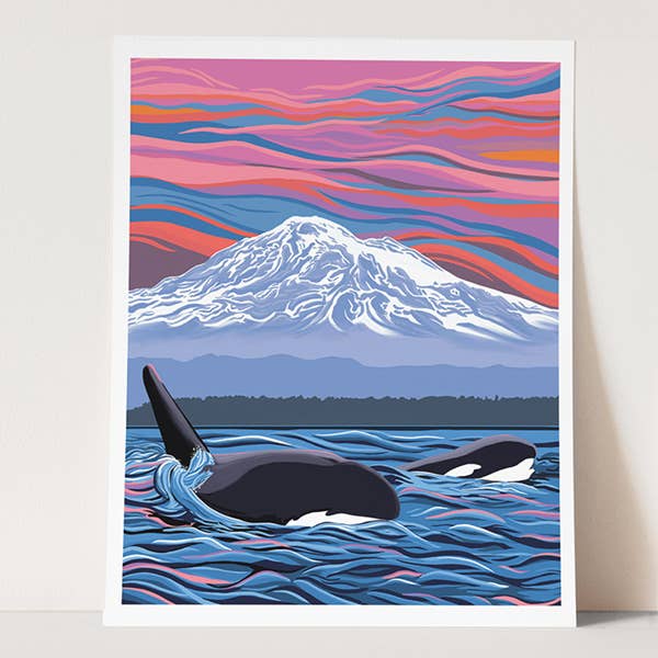 Orca - Ballet Slipper Art Print (11x14) - Pine & Moss