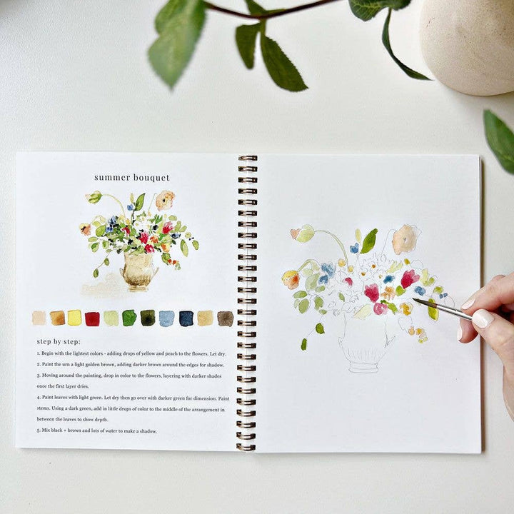 Emily Lex Studio- Bouquets Watercolor Workbook - Pine & Moss
