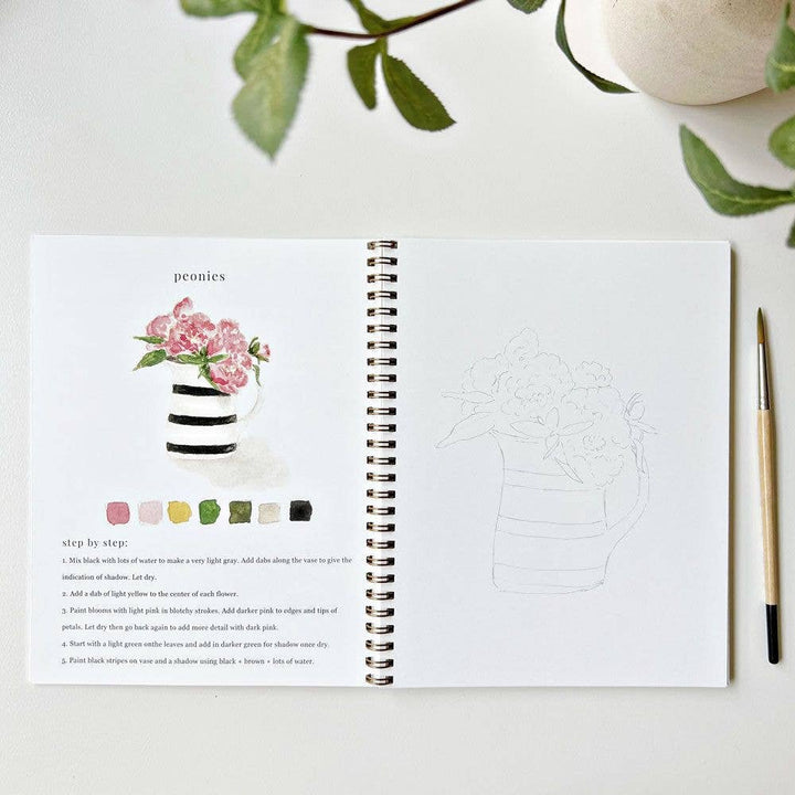 Emily Lex Studio- Bouquets Watercolor Workbook - Pine & Moss