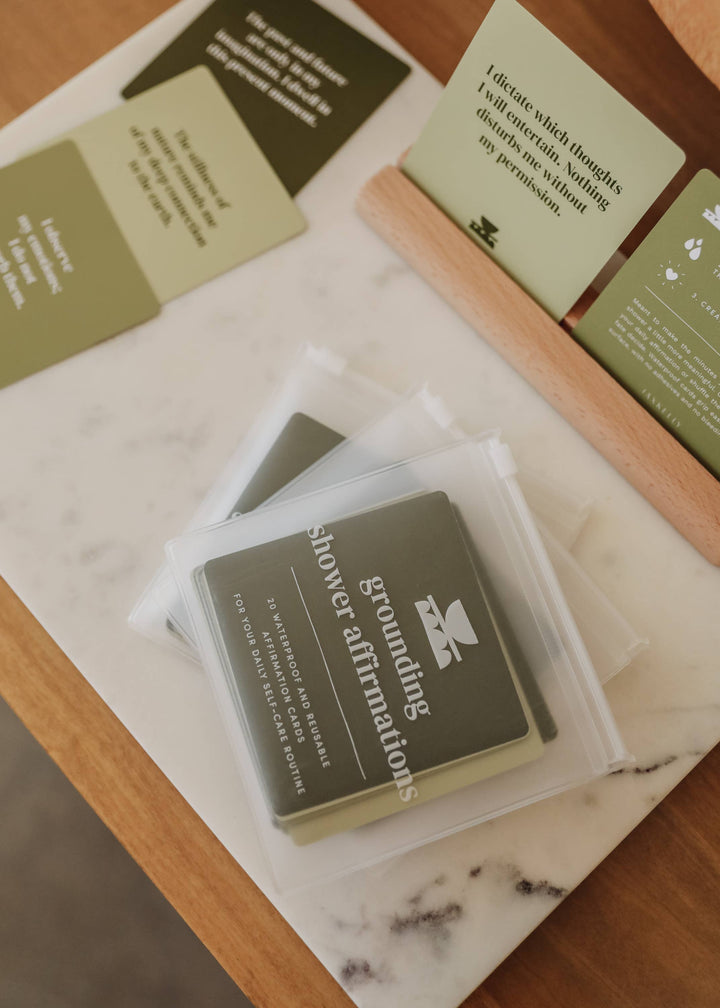 Shower Affirmation™ Cards - Grounding - Pine & Moss