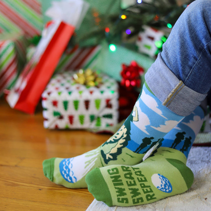Swing Swear Repeat Socks - Pine & Moss