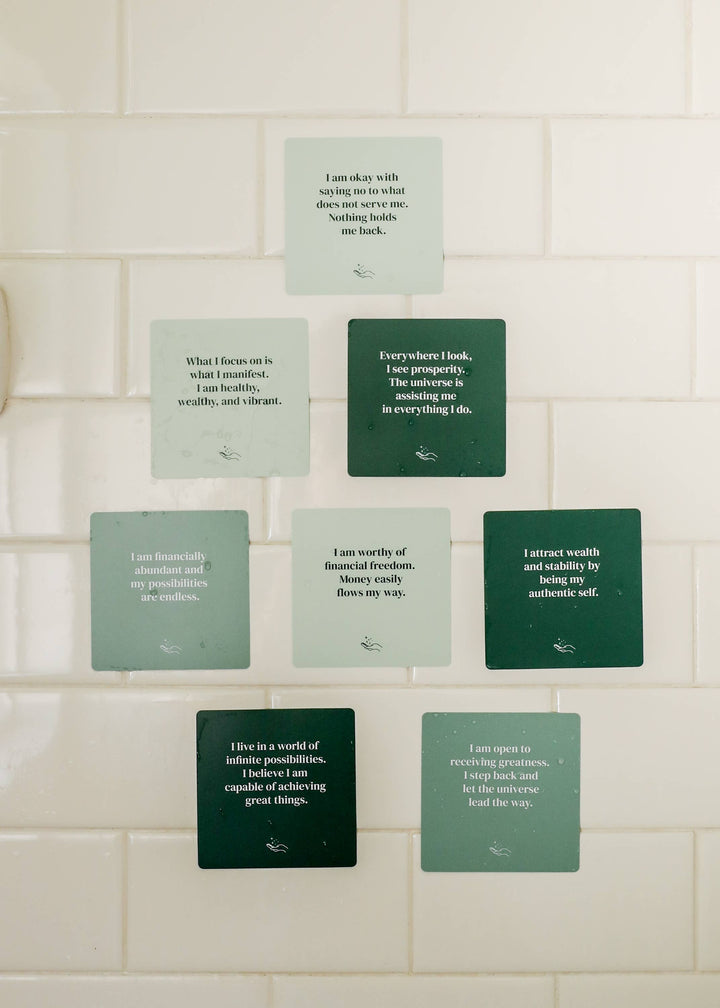Shower Affirmation™  Cards - Abundance - Pine & Moss