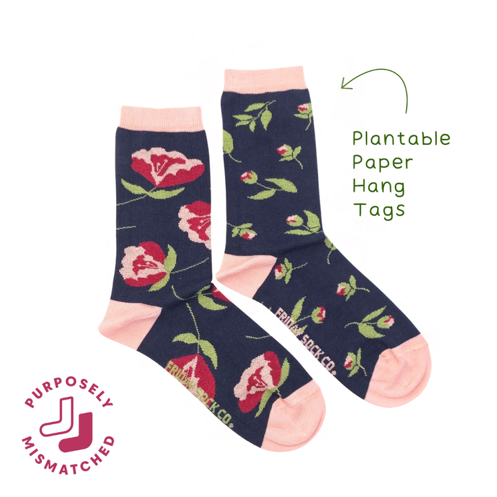 Women's Peony Socks: Women’s 5 – 10