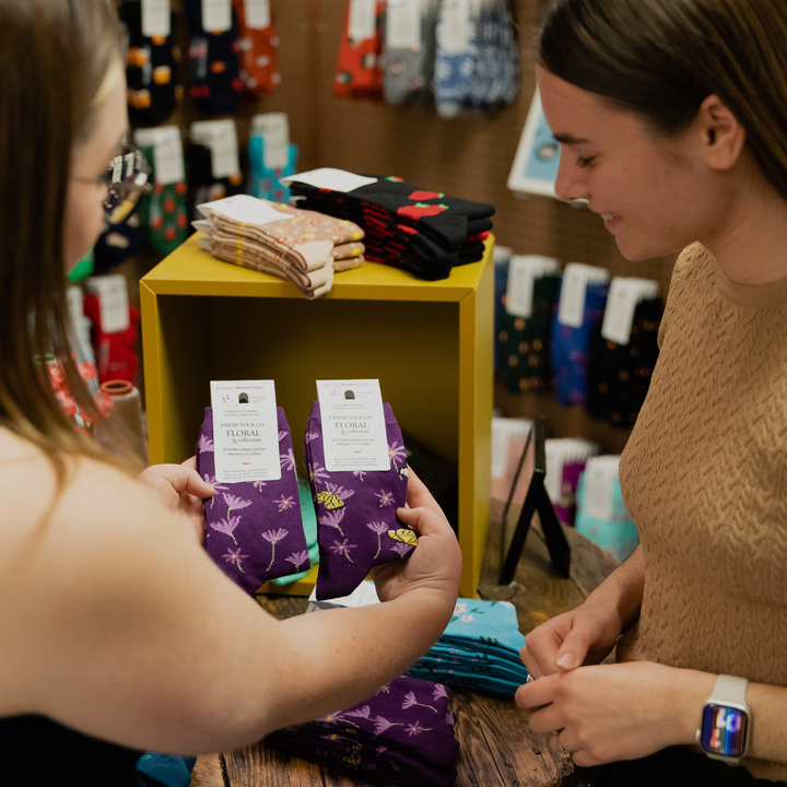 Women's Peony Socks: Women’s 5 – 10