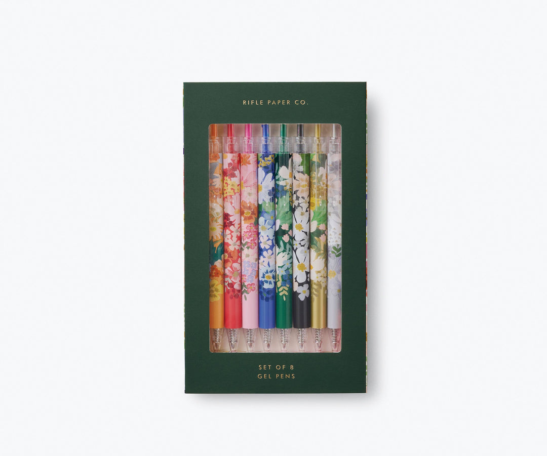 Margaux Gel Pen Set of 8 - Pine & Moss