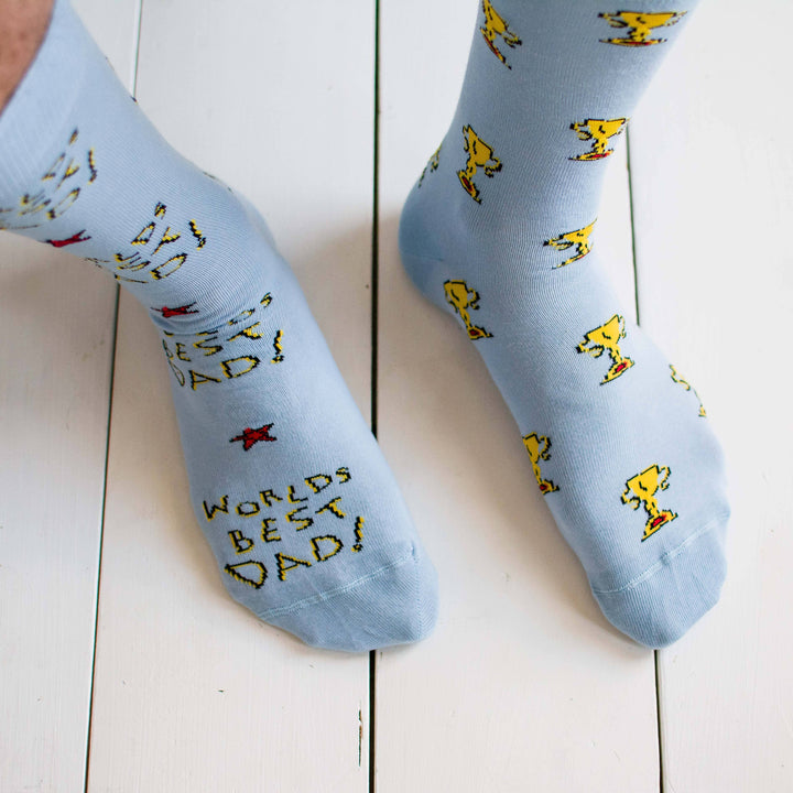 Men’s Socks | Best Dad | Fun Socks | Fathers Day | Ethical: Men's 7 - 12 - Pine & Moss