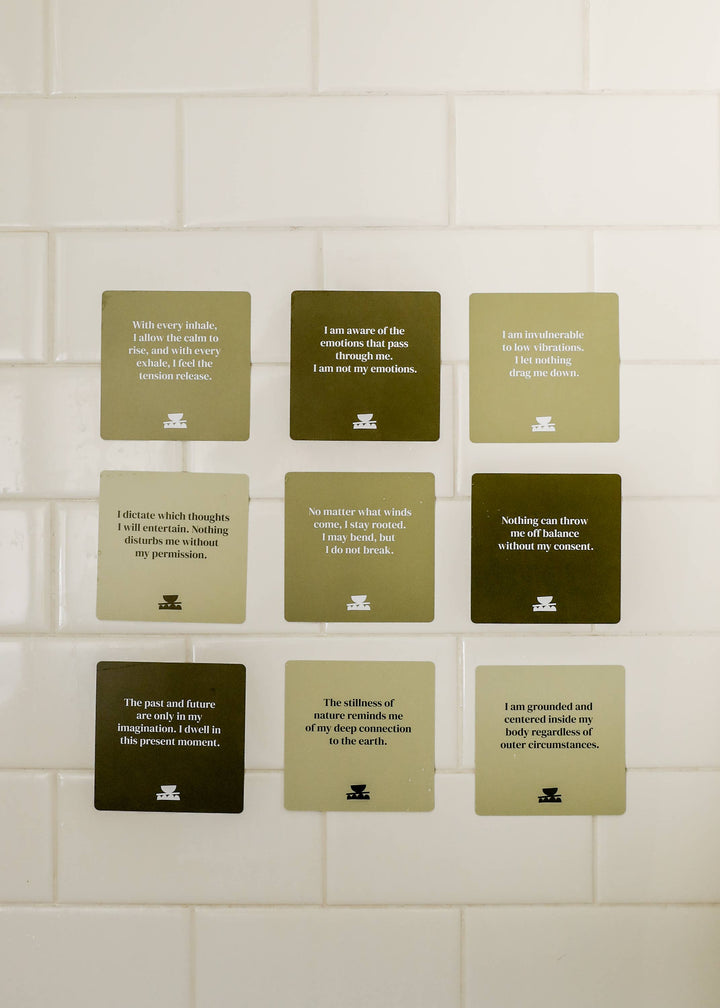 Shower Affirmation™ Cards - Grounding - Pine & Moss