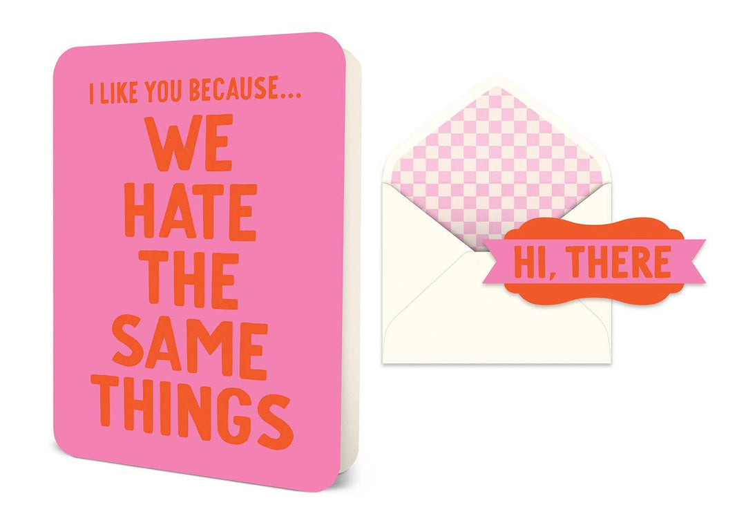 I Like You Deluxe Greeting Card - Pine & Moss
