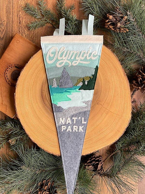 Olympic National Park Pennant: Robin Egg Sunset
