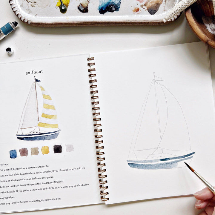 Emily Lex Studios- Seaside Watercolor Workbook - Pine & Moss