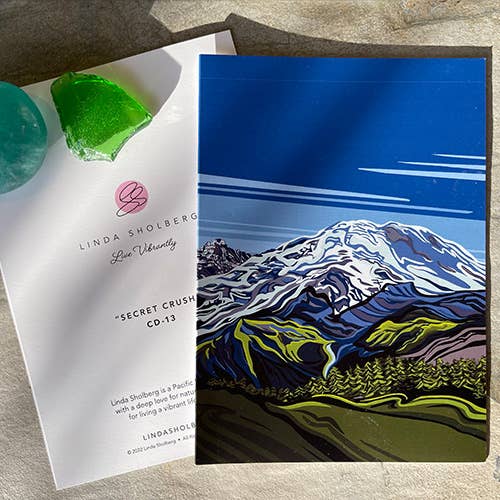Secret Crush - Mount Rainier Greeting Card - Pine & Moss
