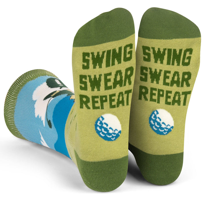 Swing Swear Repeat Socks - Pine & Moss