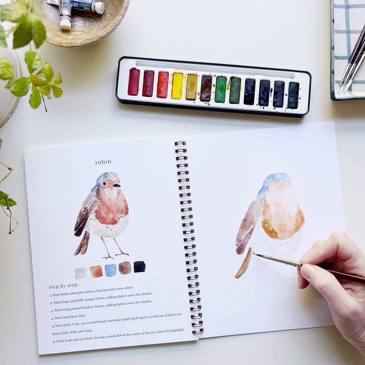 Emily Lex Studio- Birds Watercolor Workbook - Pine & Moss