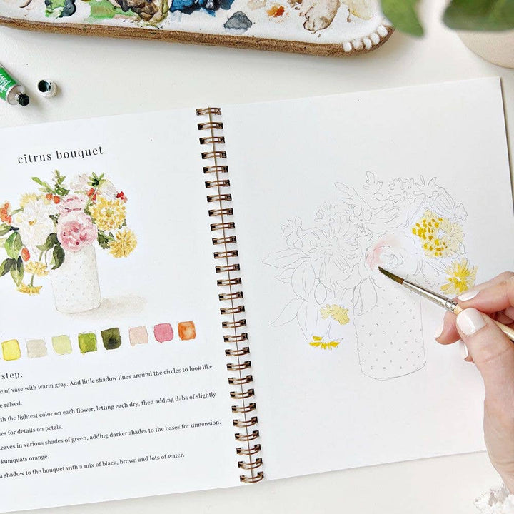 Emily Lex Studio- Bouquets Watercolor Workbook - Pine & Moss