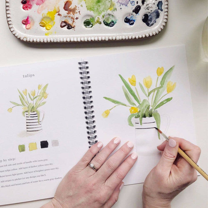 Emily Lex Studios- Flowers Watercolor Workbook - Pine & Moss