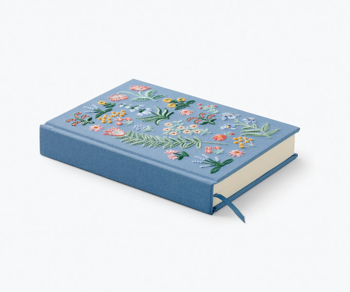 Menagerie Garden Embroidered Journal - Pine & Moss