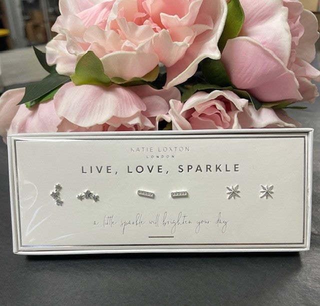 Occasion Earring Box - Live, Love, Sparkle - Pine & Moss