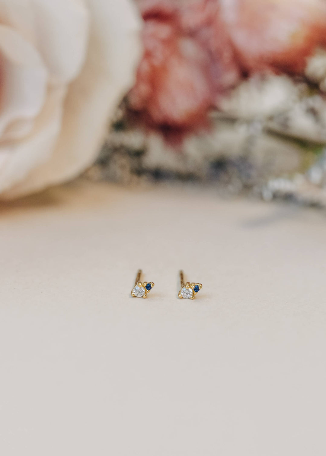 JaxKelly Socialite - Sapphire Mini Stud - Pine & Moss