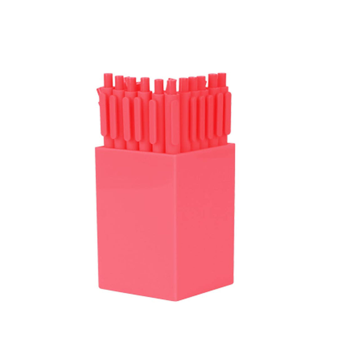Neon Coral Jotter Pen - Pine & Moss