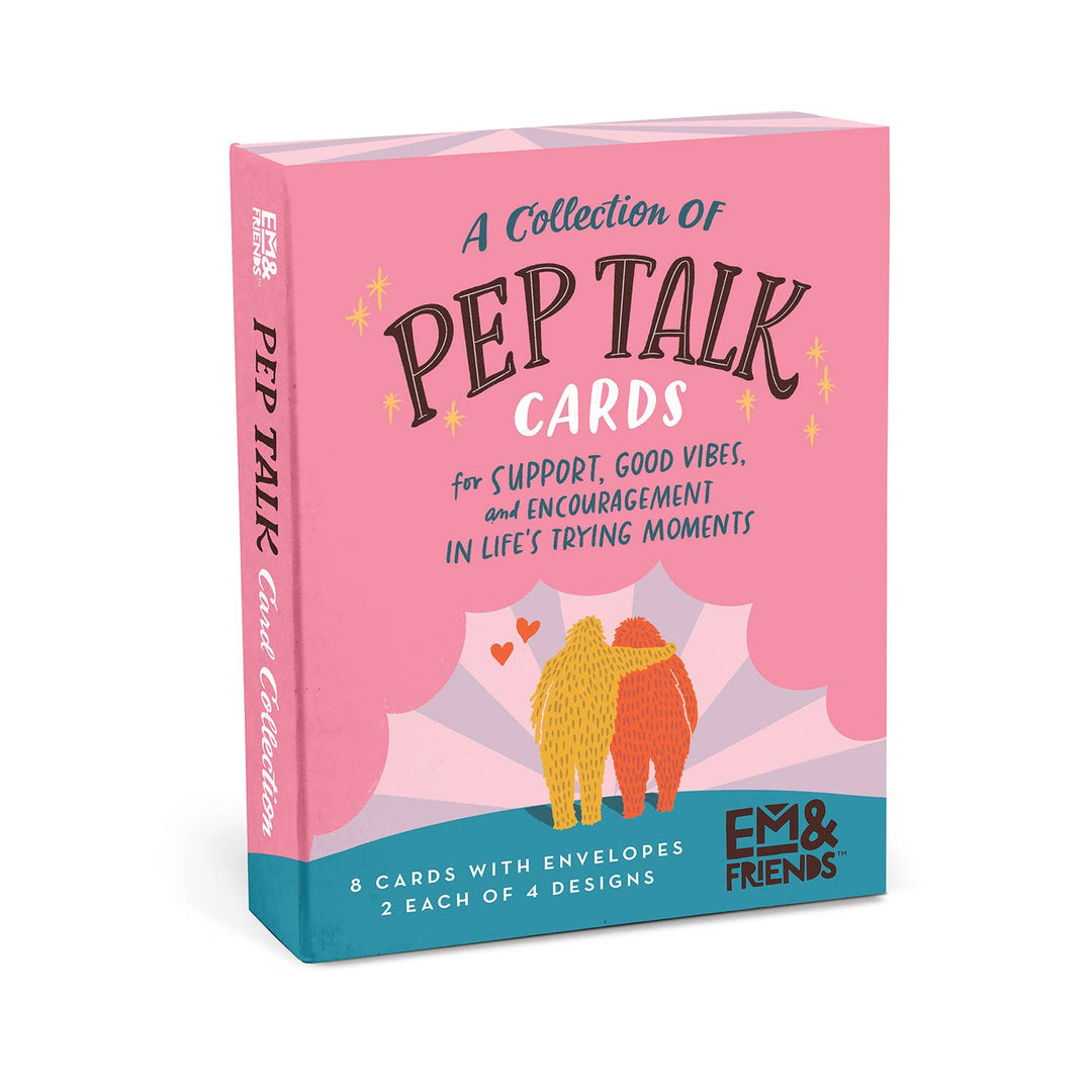 Pep Talk Boxed Cards, 8 Assorted Encouragement Cards - Pine & Moss