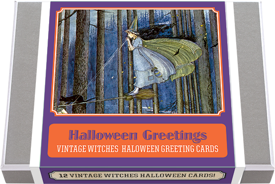 Vintage Witches Halloween Greeting Cards - Pine & Moss