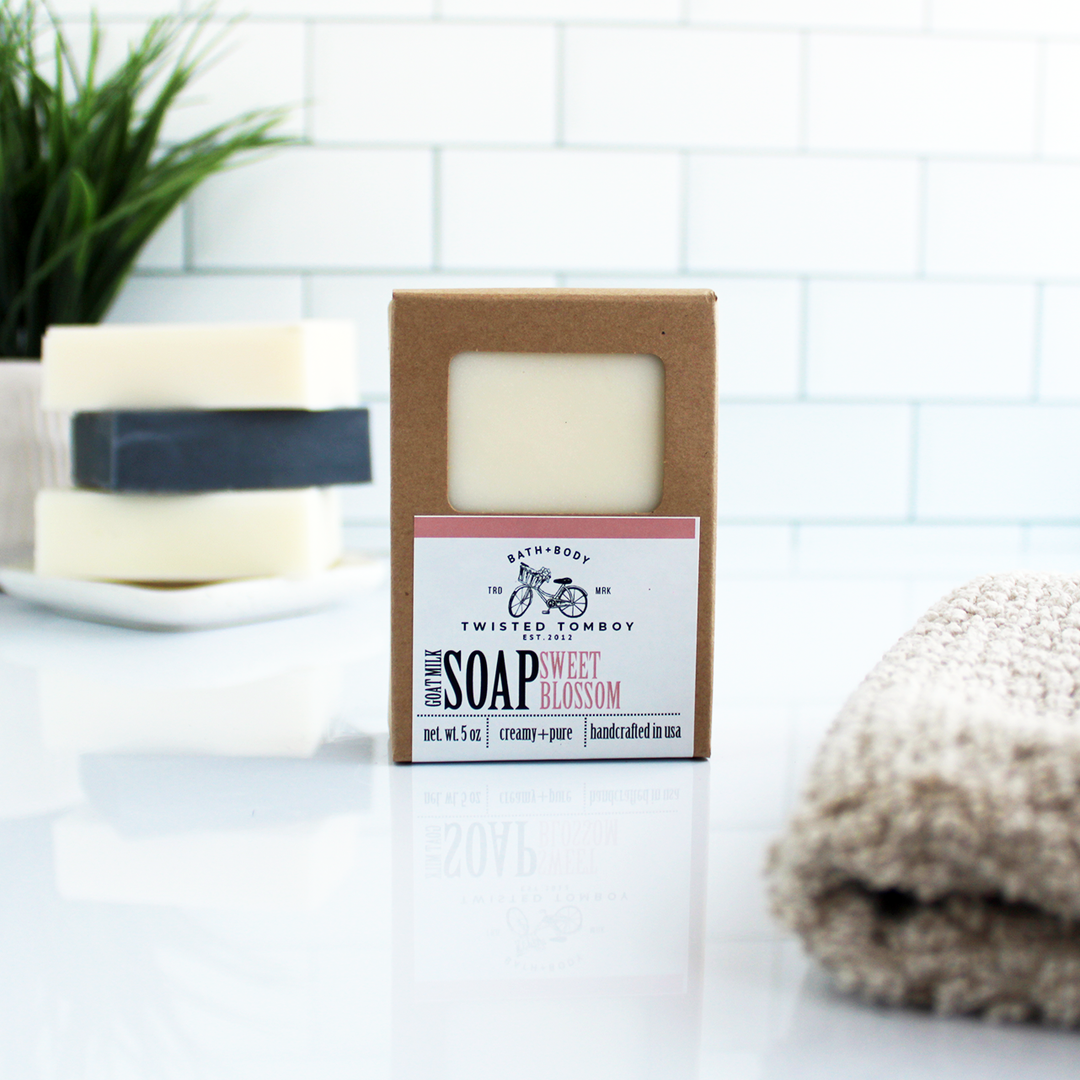 Handcrafted Goat Milk Soaps: Sweet Blossom - Pine & Moss