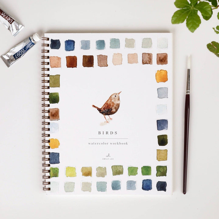 Emily Lex Studio- Birds Watercolor Workbook - Pine & Moss