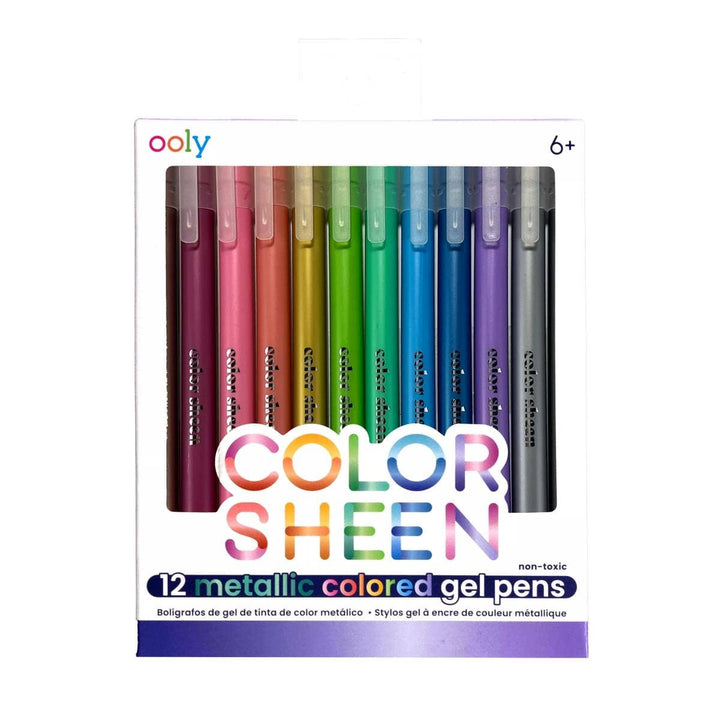 Color Sheen Metallic Gel Pens - Set of 12 - Pine & Moss